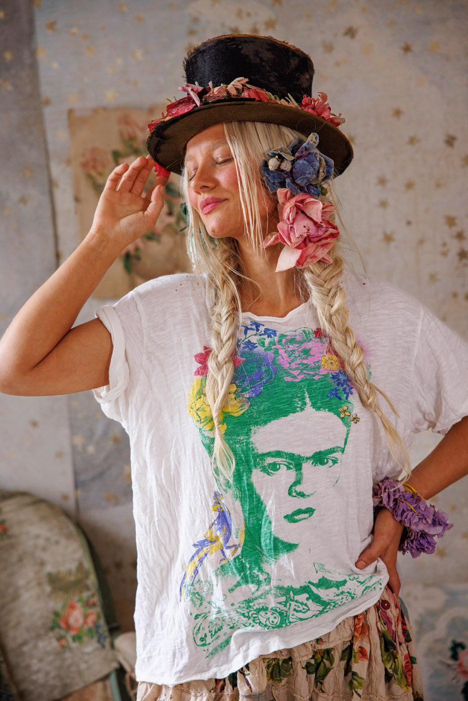 Frida Amarillito short sleeve T Shirt. Top 2312.