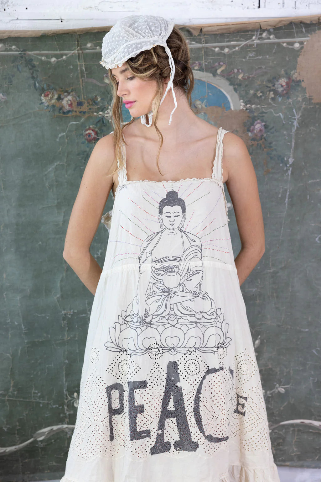 Eyelet Tevy Peace Tank Dress 956