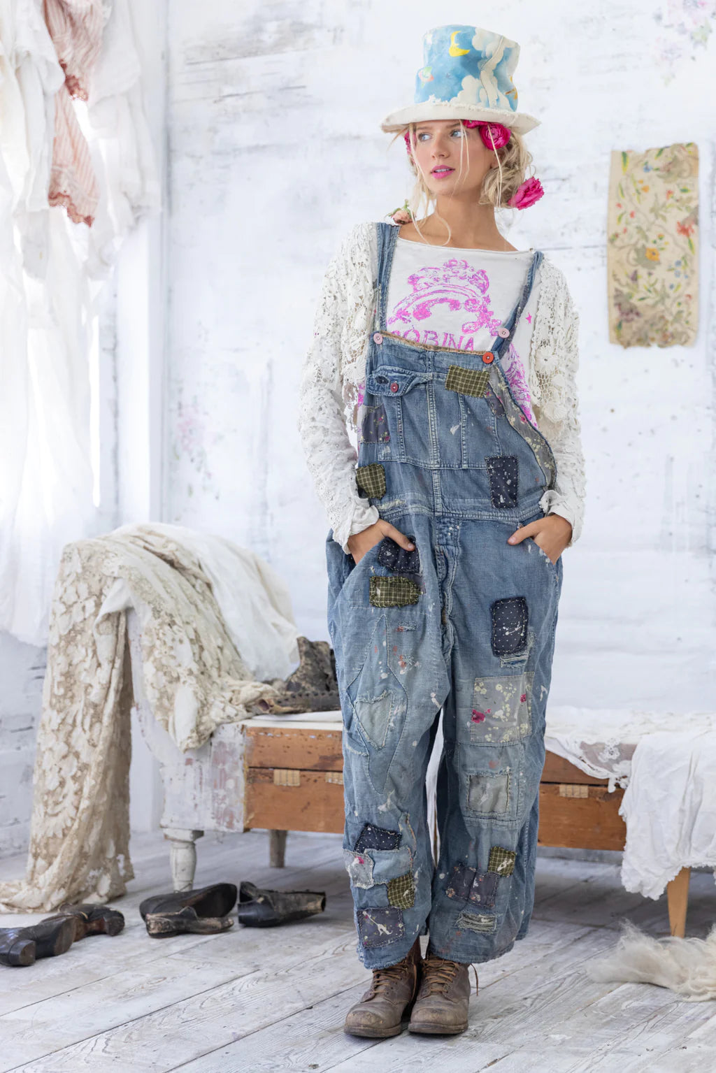 Benjamin Wide Leg Overalls O'alls 097