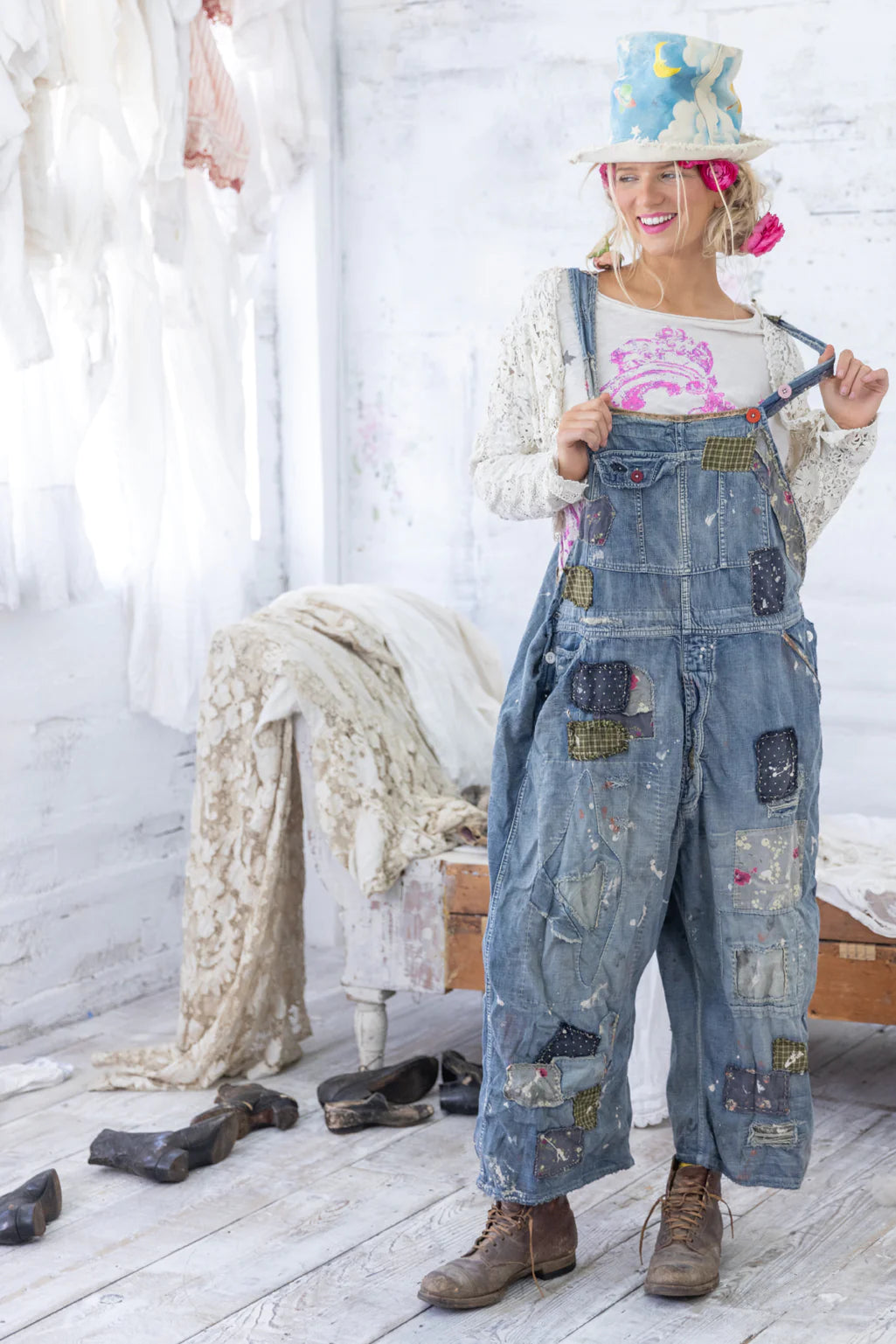 Benjamin Wide Leg Overalls O'alls 097