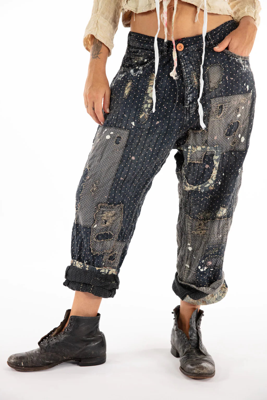 Dot and Floral Miners Pants. SOLD OUT