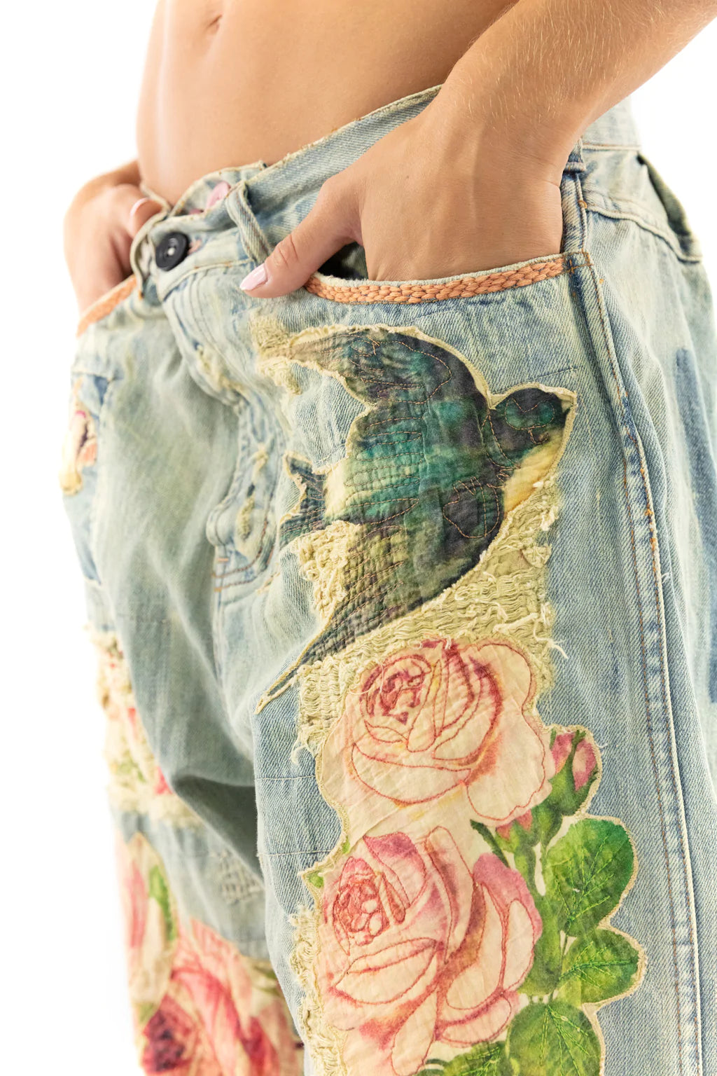 Bird Appliqué Miner Denims